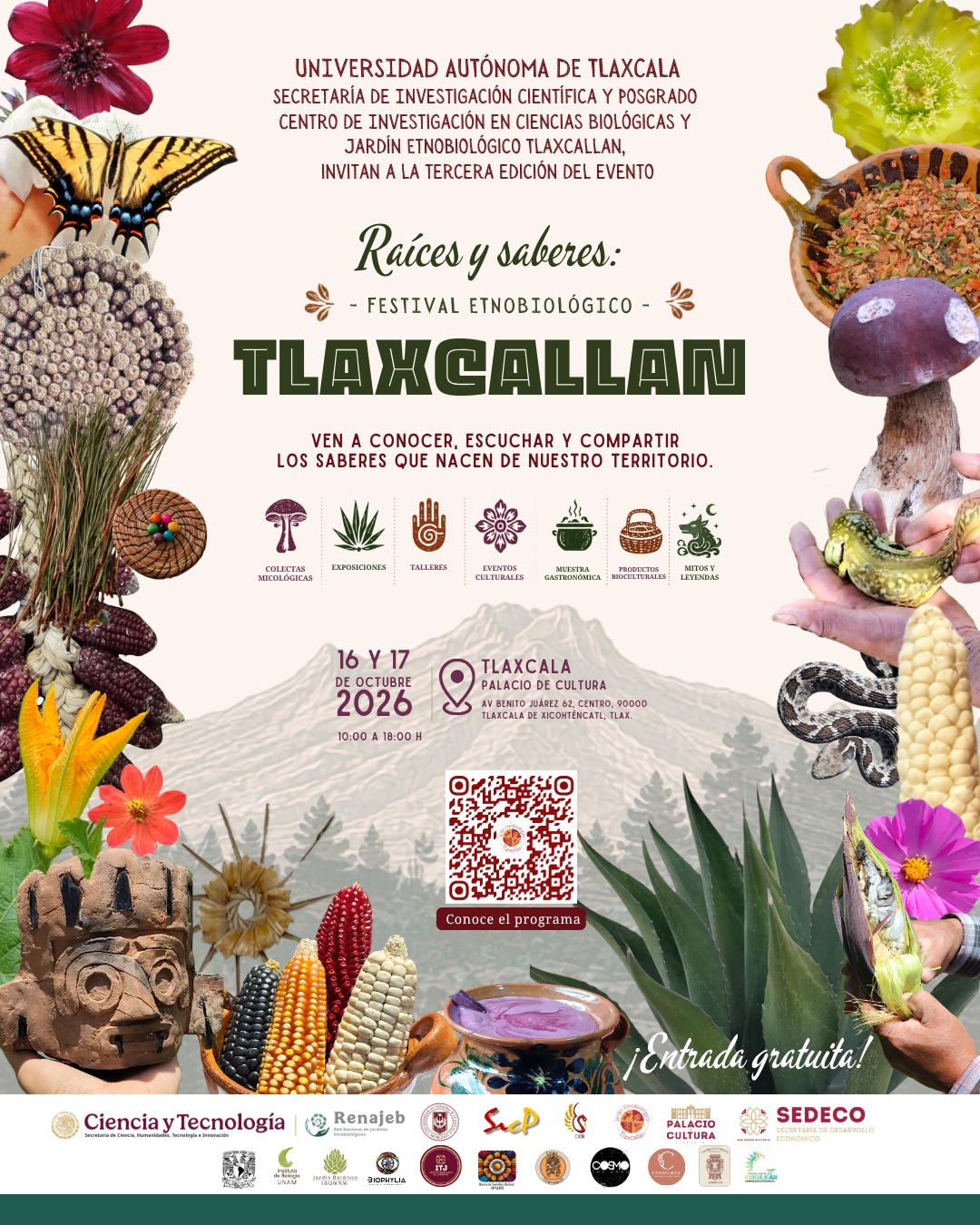 Cartel Informativo Raíces - Jardín Etnobiológico Tlaxcallan